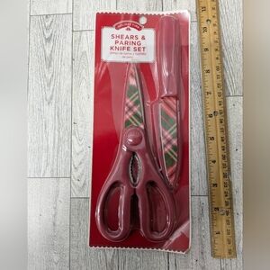 Red Shears and Paring Knife Set